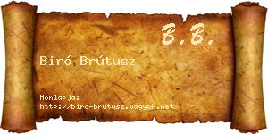 Biró Brútusz névjegykártya